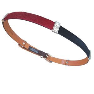 BRIGHTON Leather Calf Hair Multicolor Belt Size ML 32 Excellent Vintage Q4800